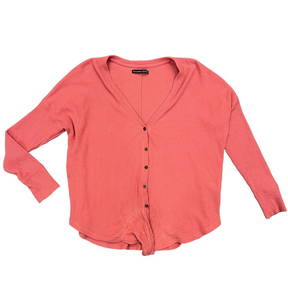 Abercrombie & Fitch Sweaters - Abercrombie & Fitch Women’s Ribbed Tie Front Top Size M